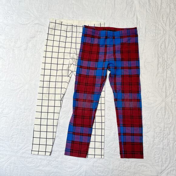 Tea Collection Plaid Leggings Bundle Size 4 - Picture 2 of 6